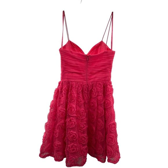 Hailey Logan A-Line Mini Floret Dress Spaghetti Straps Sweetheart Neck Pink 1/2 - Picture 7 of 9